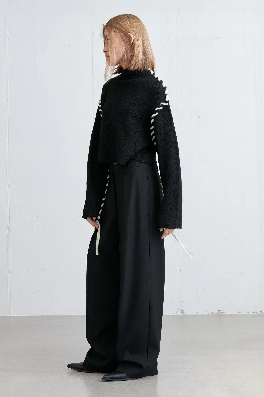 Super Bargain STITCH DETAIL TURTLENECK SWEATER
