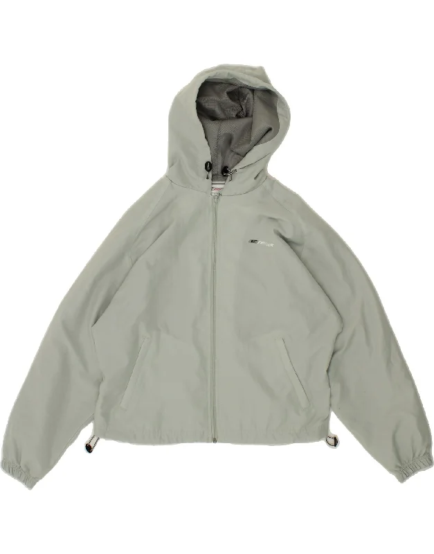 Reduced Price REEBOK Womens Loose Fit Hooded Rain Jacket UK 12 Medium Green Polyester Reduced Price REEBOK Womens Loose Fit Hooded Rain Jacket UK 12 Medium Green Polyester