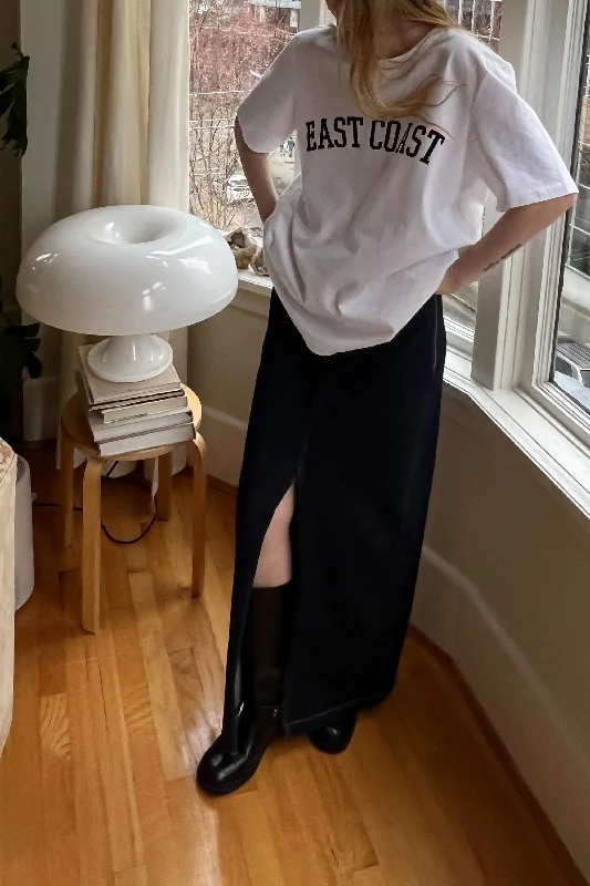 Instant Savings DENIM COLUMN MAXI SKIRT