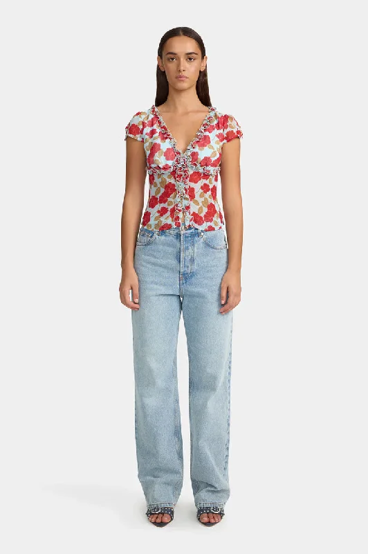 Don’t Miss Out Ownley Mika Top - Primrose Sky