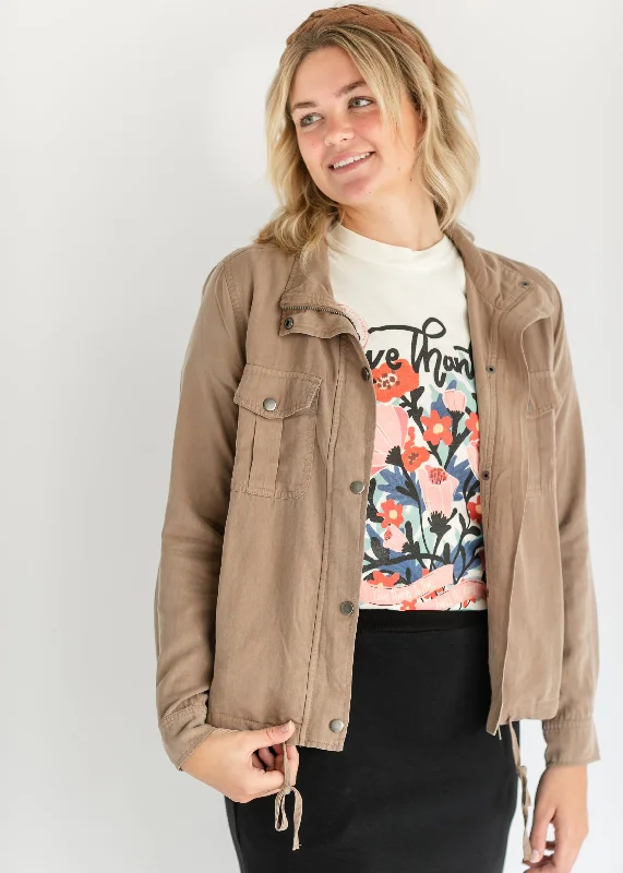 Final Clearance Sloane Classic Utility Knit Safari Jacket - FINAL SALE