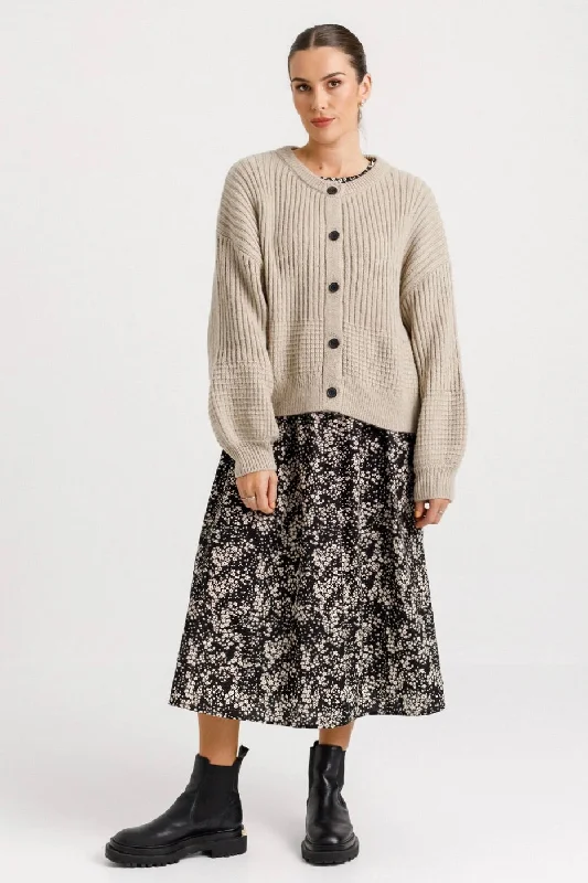 Blowout Deals Flo Oatmeal Knit Cardigan