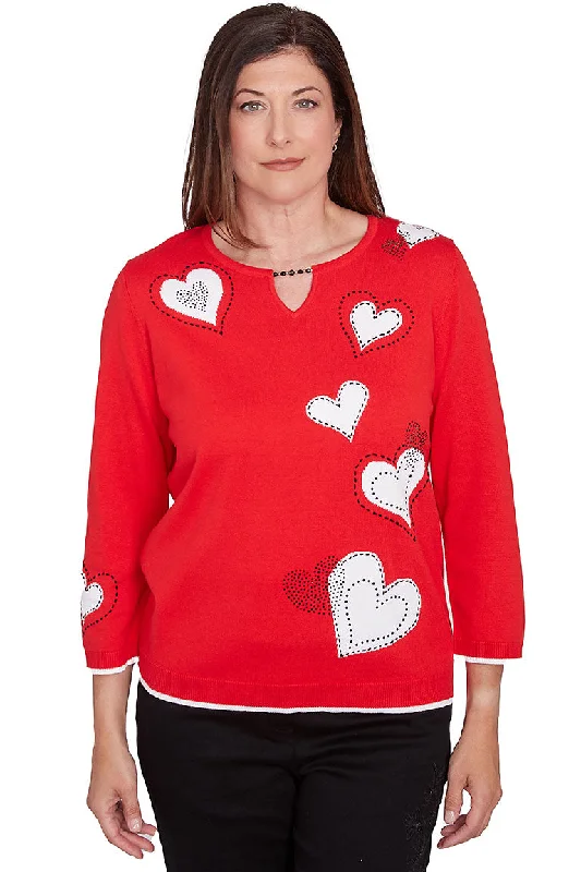 Deal of the Day Wild At Heart Rhinestone Embellished Sweater
