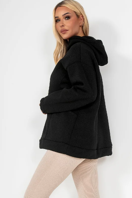 Weekend Bargains to Cherish Sacha Black Oversized Hoodie