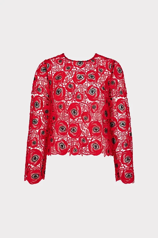 Lowest Rates Nori Embroidered Lace Top