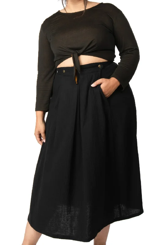 Deep Discounts Tie Top in Black & Ochre