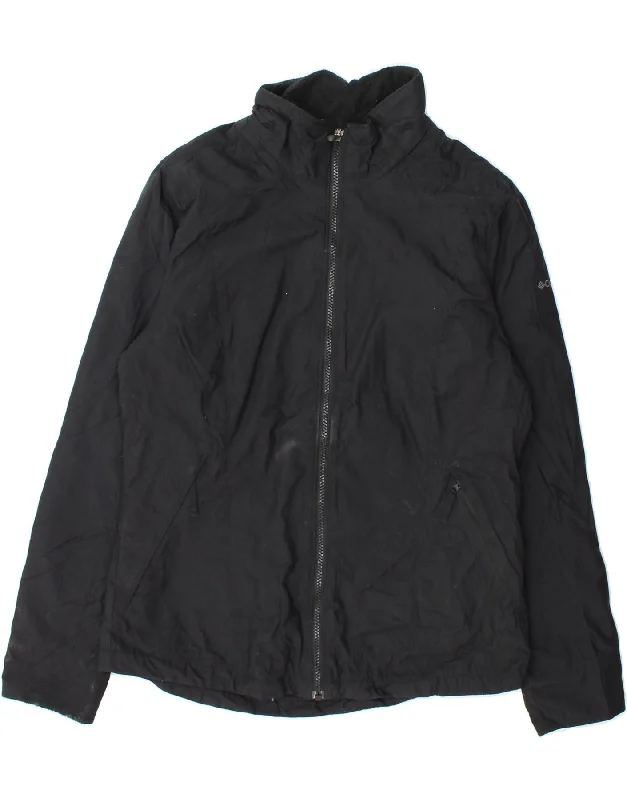 Online Deal COLUMBIA Womens Windbreaker Jacket UK 14 Medium Black Nylon