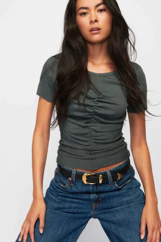 Early Access Nation LTD. - Nevina Seamed Gathered Tee