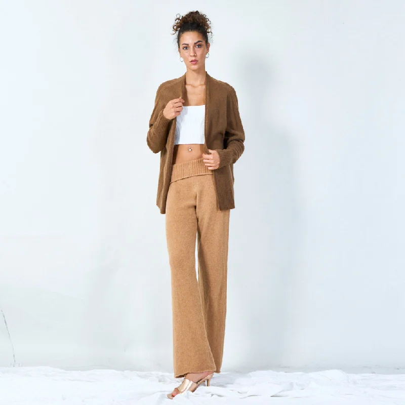 Weekend Discounts to Love Open front cardigan with ribbed trim wholesale