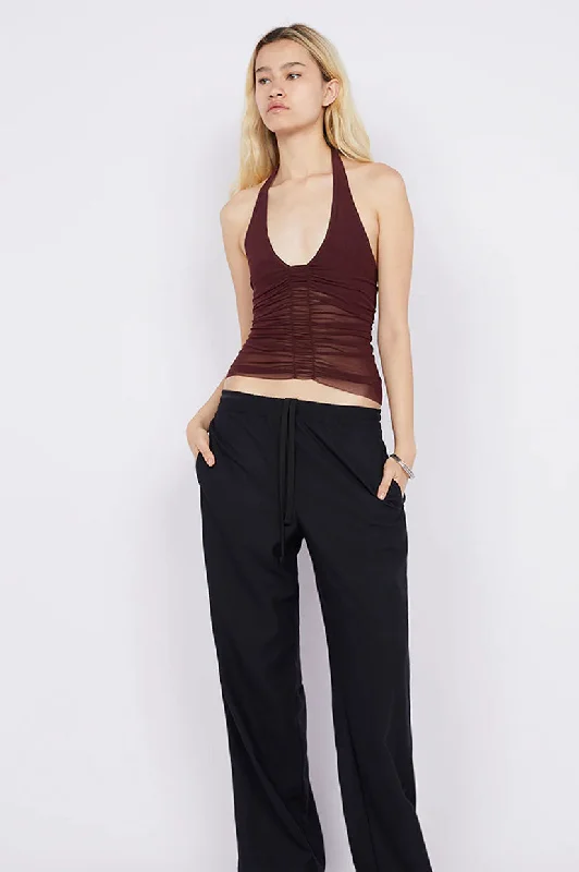 Act Fast Bec & Bridge Hessie Halter Top - Plum
