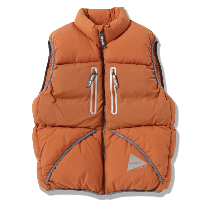 Gramicci x And Wander Down Vest Orange