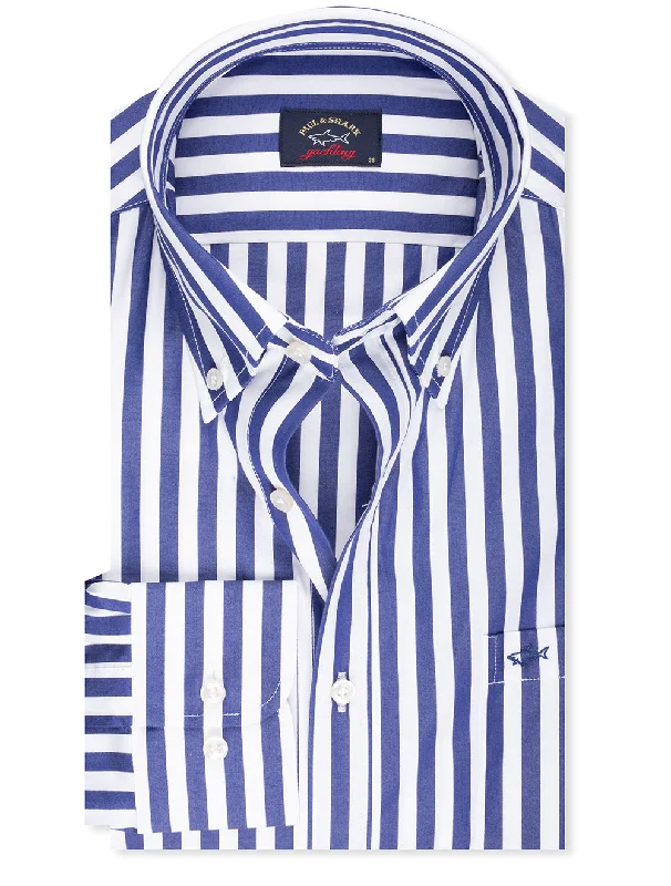 Buttondown Stripe Shirt Navy