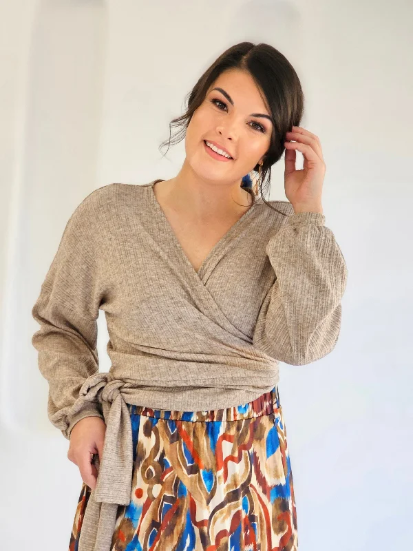 Great Bargain Katja Wrap Jersey Wheat