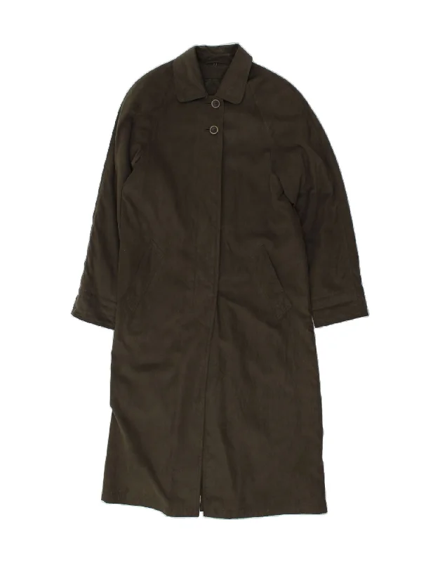 Weekend Deals That Excite ENSIGN Womens Overcoat UK 10 Small  Grey Polyester
