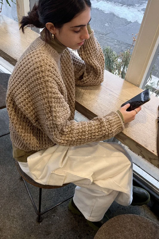 Hurry Up WAFFLE KNIT SWEATER