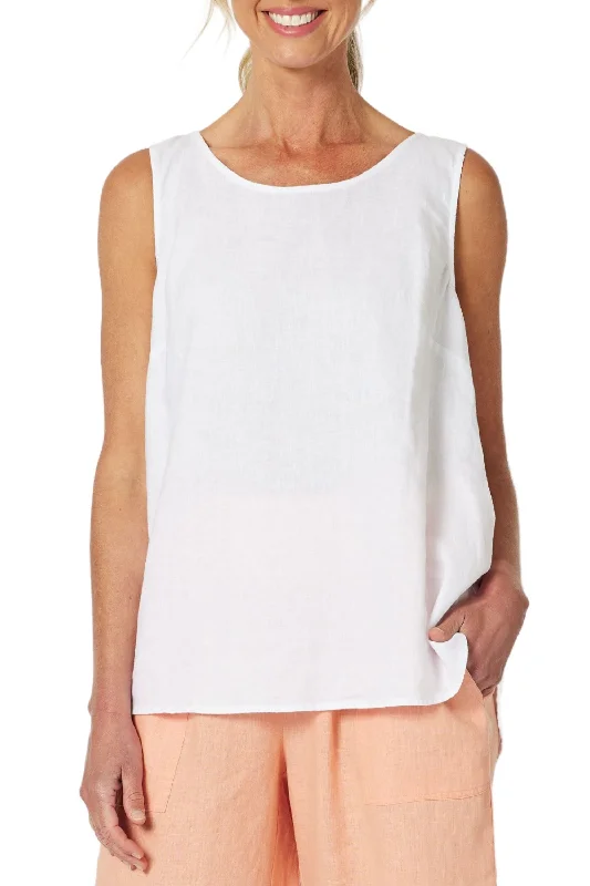 Markdown Madness BIANCA BUTTON BACK TANK - 43488GS