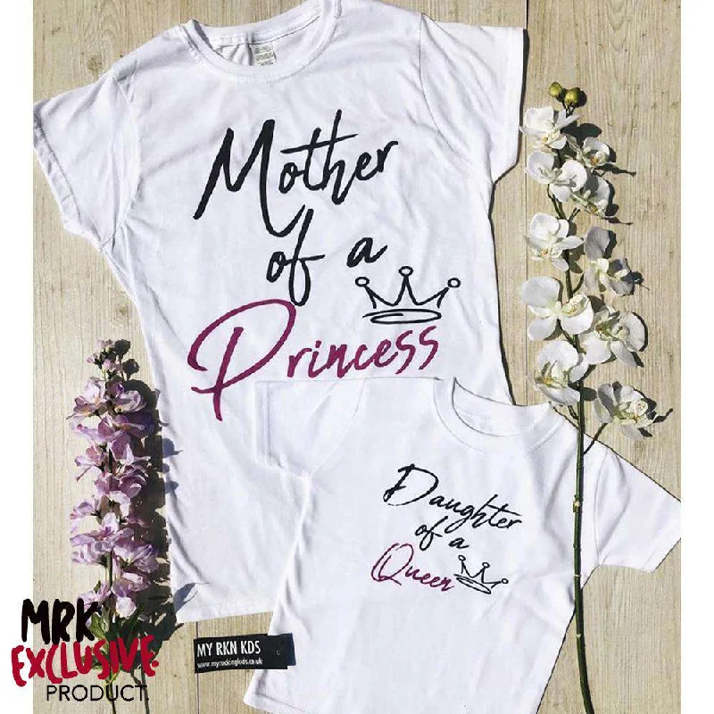 Weekend Discounts to Savor Mother Of A Princess White Matching Tees (MRK X)