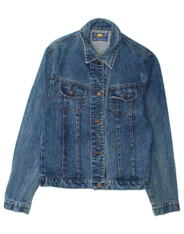 Unmissable Sale VINTAGE Womens Denim Jacket UK 12 Medium Blue Cotton