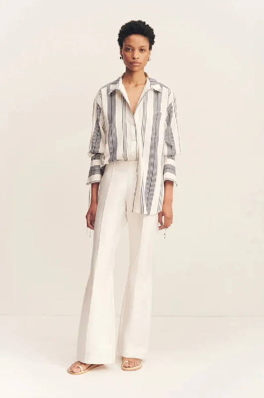 Savings Galore Shona Joy Harlow Oversized Shirt - Ivory/Navy