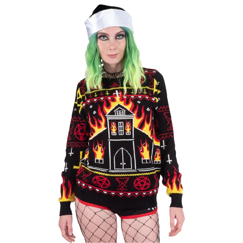 Limited Time Metal Church Fire Knit Christmas Sweater