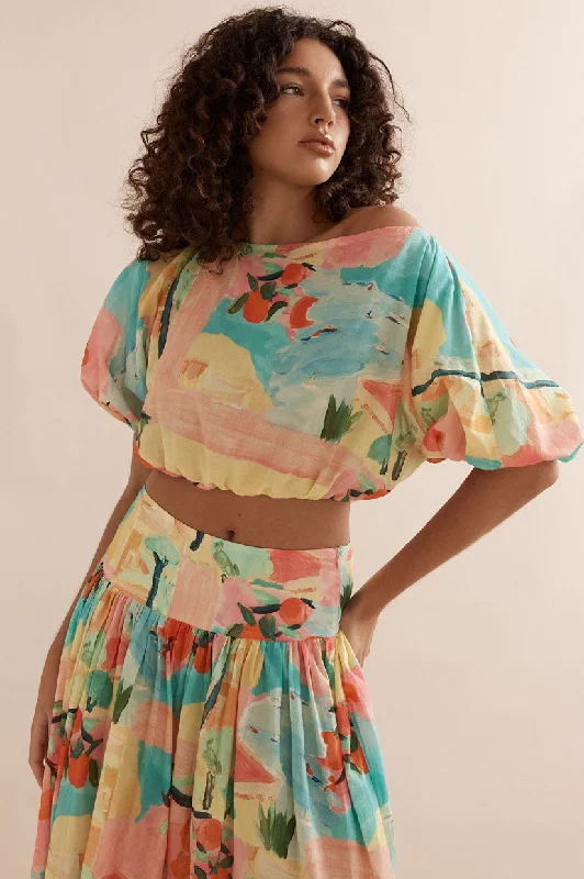 Can't Miss Caitlin Crisp Coastline Crop - Capri Lawn