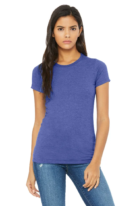 Weekend-Only Price Drops Bella + Canvas Womens The Favorite Short Sleeve Crewneck T-Shirt - Heather True Royal Blue