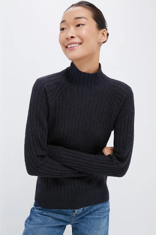 Midnight Sale Charcoal Heather Jackson Mockneck