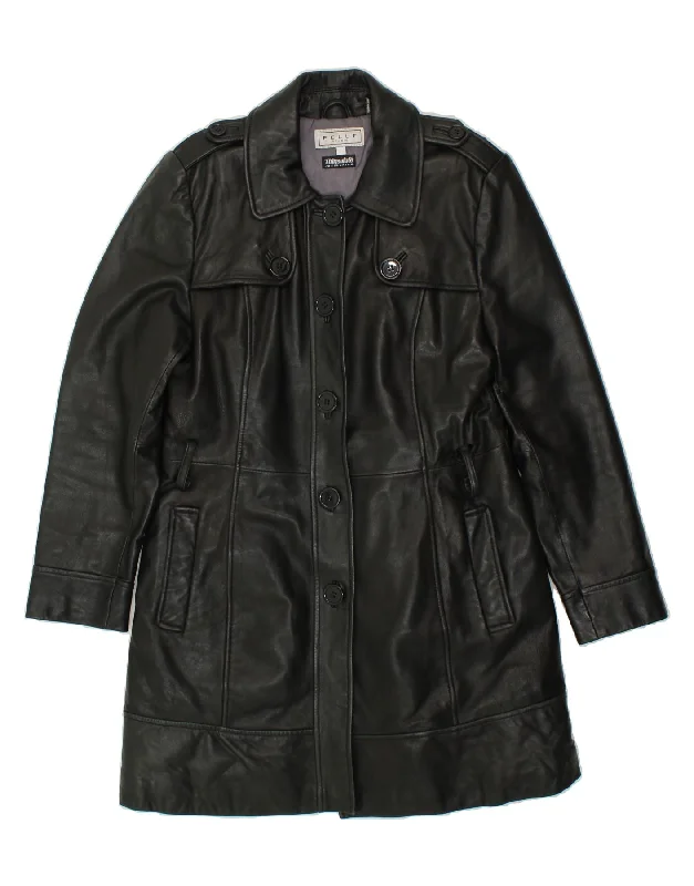 Weekend Specials to Love VINTAGE Womens Leather Coat UK 16 Large Black Leather