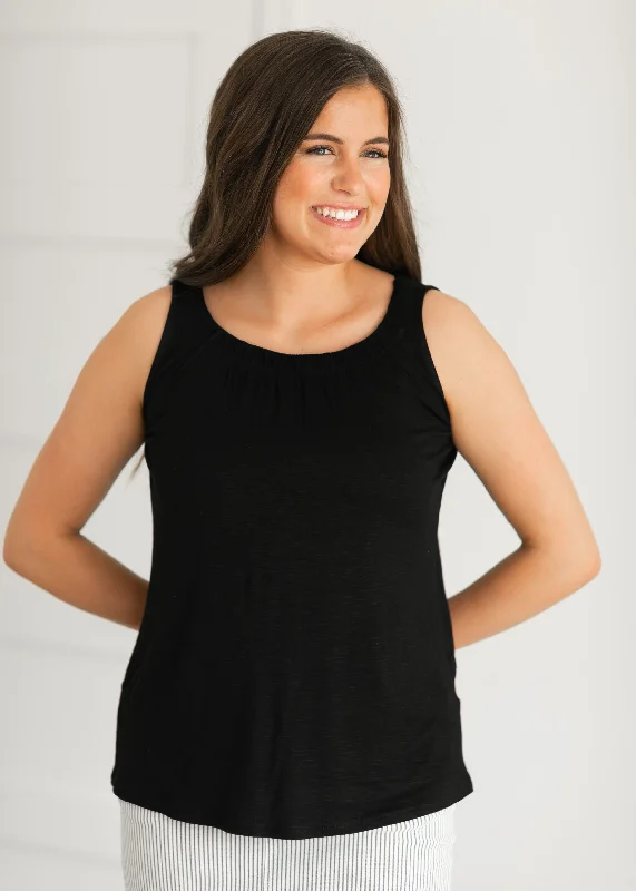 Major Savings Essential Pleated Neck Layering Tank