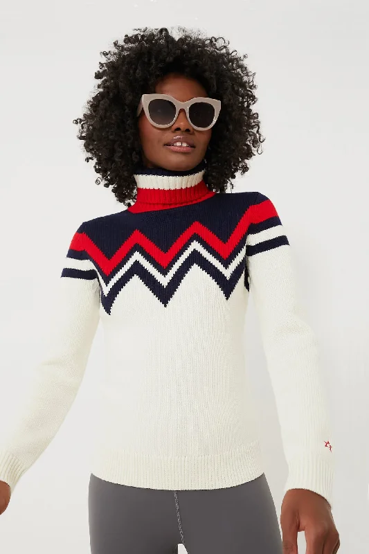 Weekend Deal Navy and Snow White Alpine Sweater