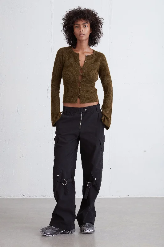 Today Only RIBBED BUTTON FRONT CARDIGAN