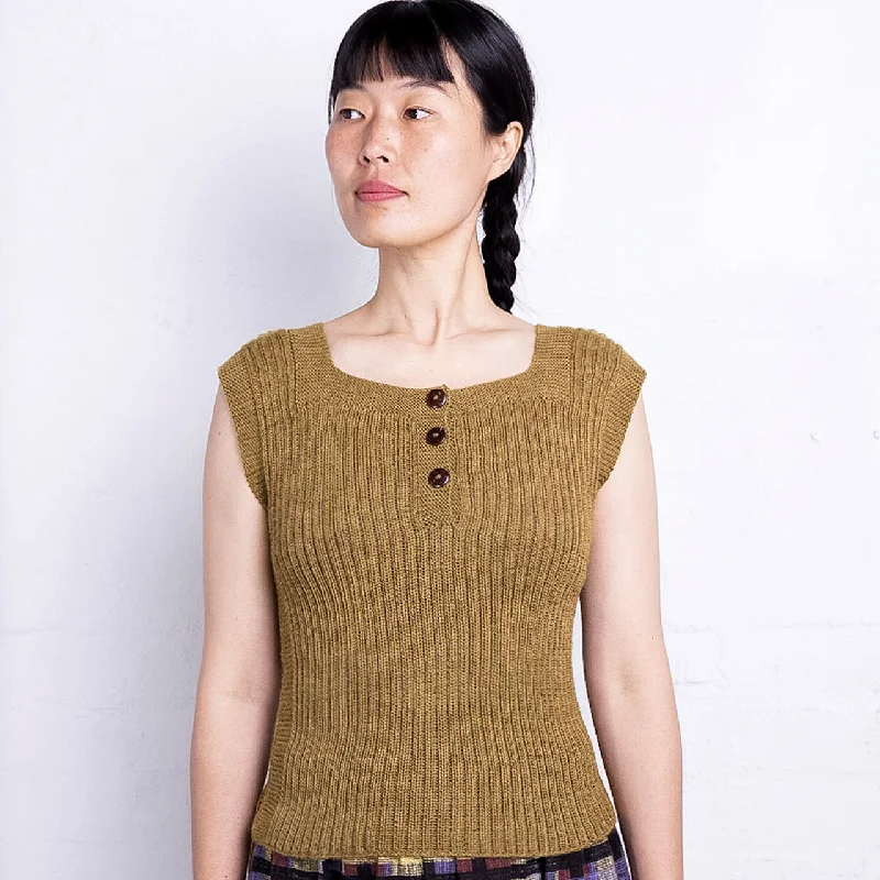 Now Available Women's Rico Vest - 100% Baby Alpaca - Pistachio (S-L)