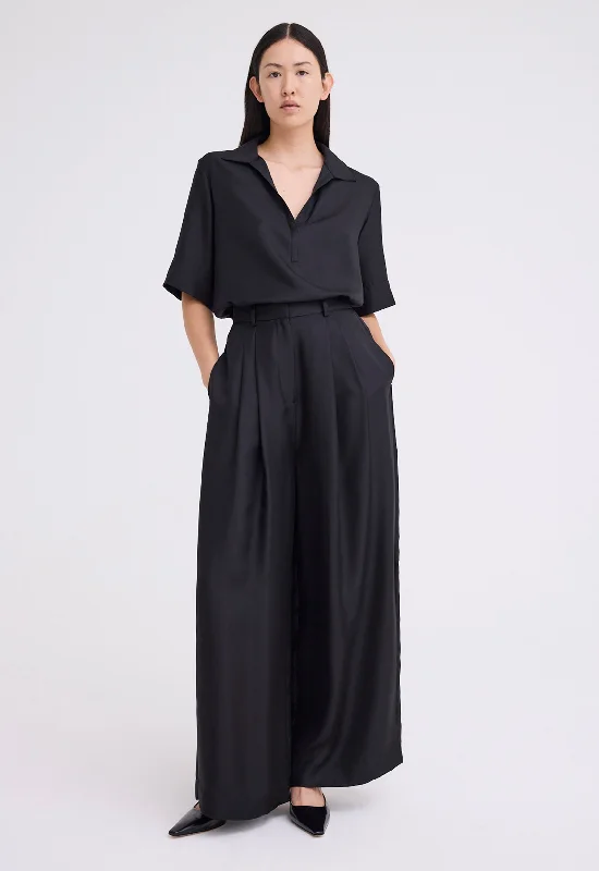 Markdowns Poirot Silk Twill Pant - Black