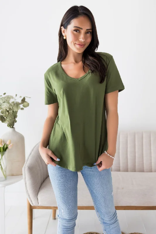 Weekend Bargains to Indulge In Not Just Basic V-Neck Tee