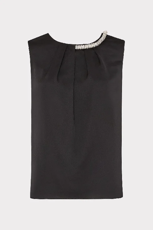 Epic Value Lily Satin Crystal Embellished Top