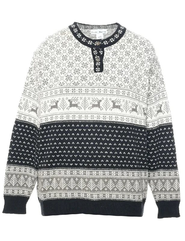 Nordic Grey Jumper - L