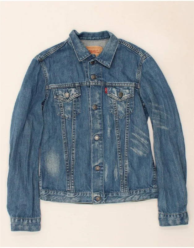 Price Rollback LEVI'S Womens Denim Jacket UK 12 Medium Blue Cotton