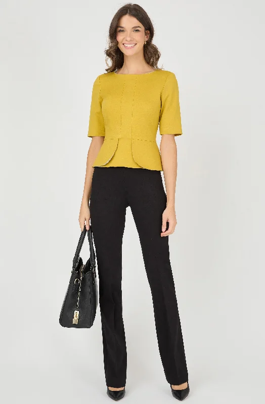 Midnight Madness Short Sleeve Peplum Top