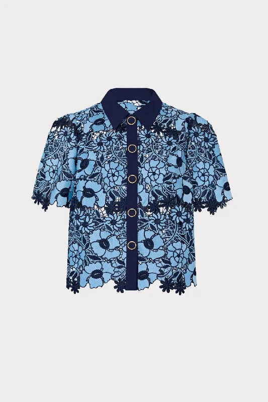 Don't Miss Addison Two Tone Floral Lace Top