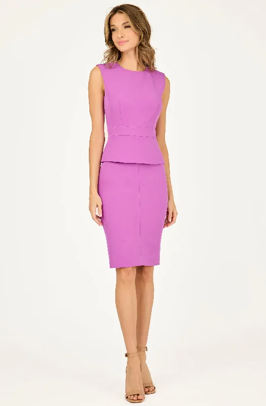 Deal Dash Sleeveless Peplum Top with Back Zipper