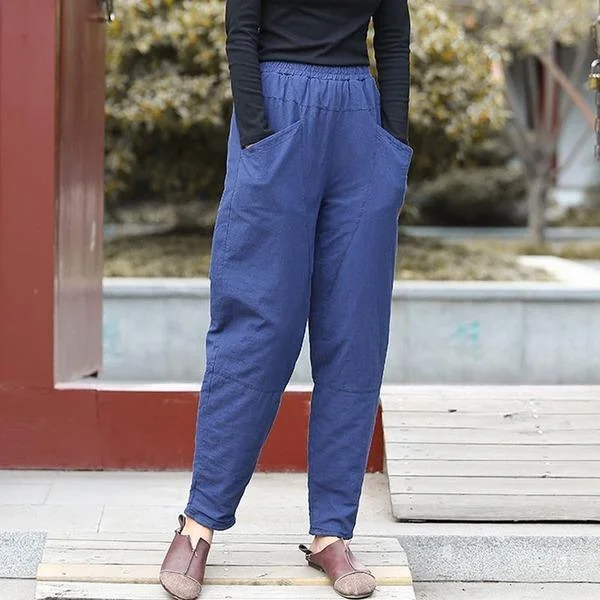 Top Pick Winter Leisure Elastic Waist Harem Pants 2020 New Cotton Linen Comfortable Pants Top Pick Winter Leisure Elastic Waist Harem Pants 2020 New Cotton Linen Comfortable Pants