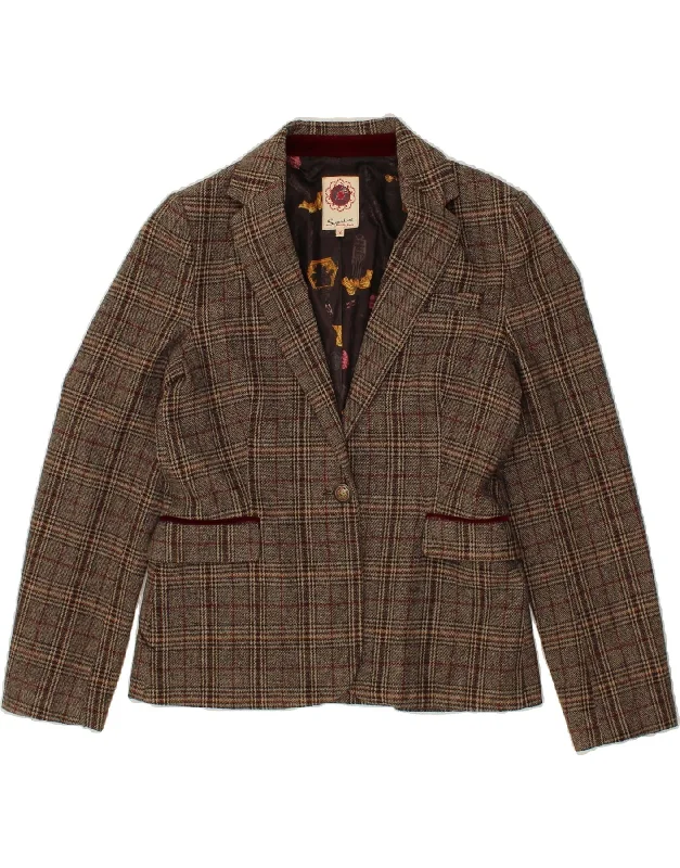Weekend Offers That Shine VINTAGE Womens 1 Button Blazer Jacket UK 16 Large Grey Houndstooth Weekend Offers That Shine VINTAGE Womens 1 Button Blazer Jacket UK 16 Large Grey Houndstooth
