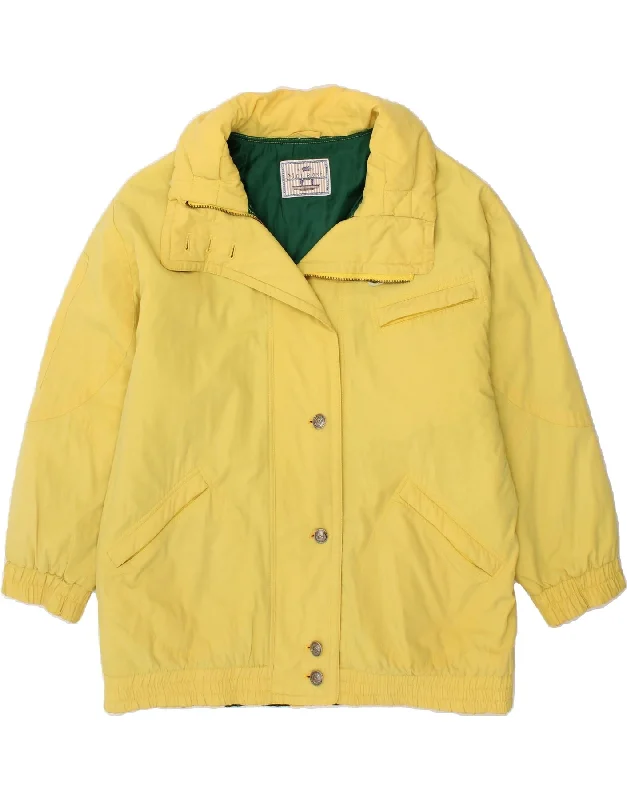 Super Bargain VINTAGE Womens Windbreaker Coat UK 22 3XL Yellow Polyester