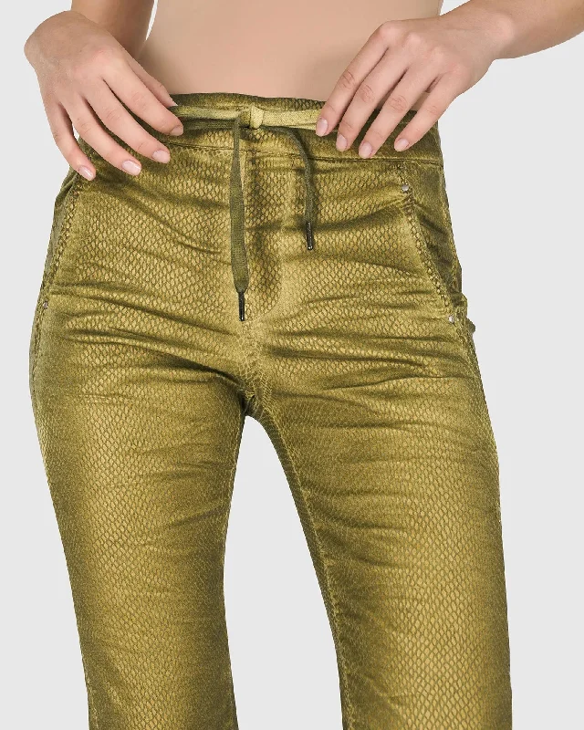 Quick Deals Iconic Stretch Jeans, Green Snake