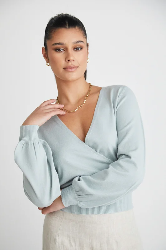 Price Smash Cross My Heart Sage Ballerina Fine Knit Wrap Cardigan