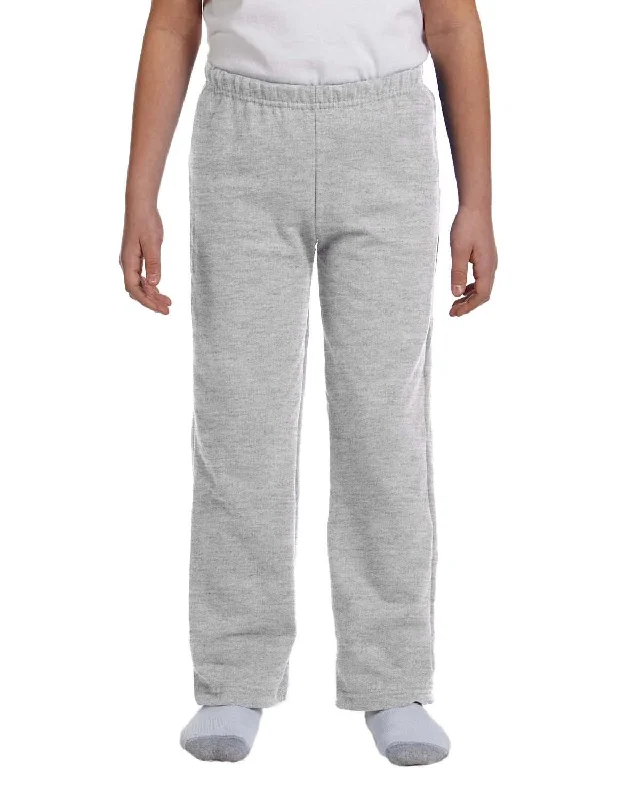 Gildan Youth Heavy Blend 50/50 Open-Bottom Sweatpants | Sport Grey