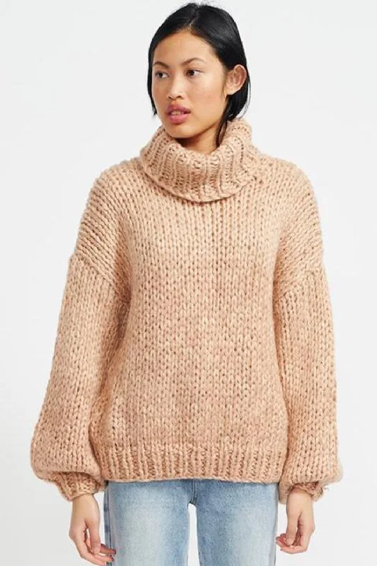 Weekend Deals to Make You Happy Aspen Chunky Knit Oversized Caramel Jumper