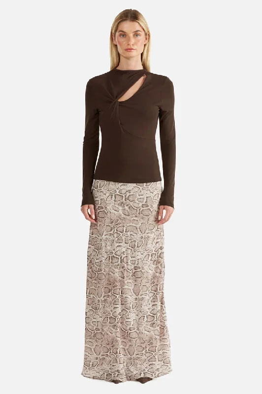 Discount Days Ena Pelly Angel Twist Top - Mocha