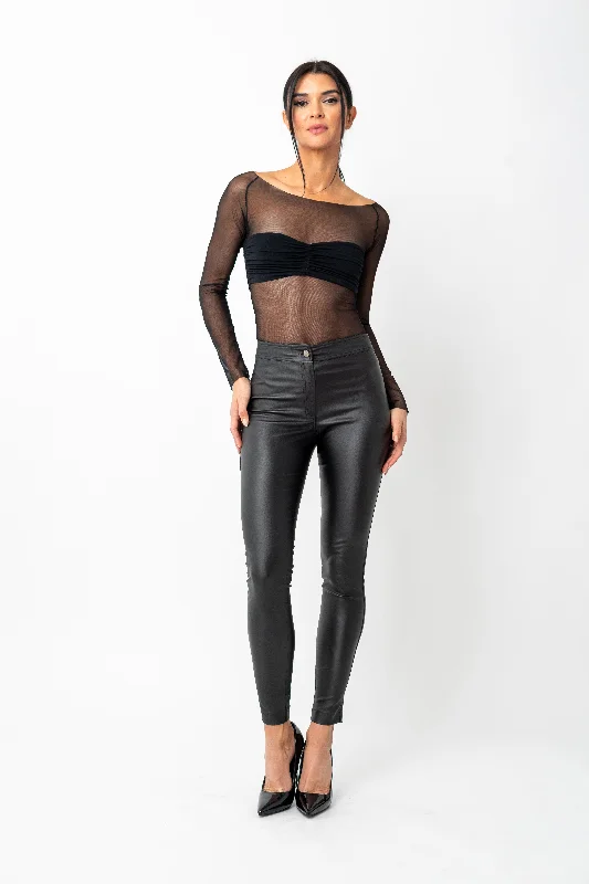 Extra Discount Sage Mesh Top