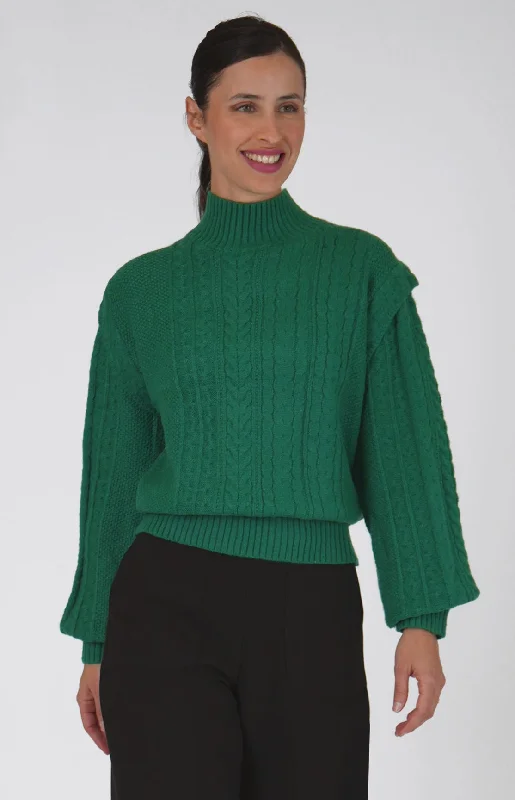 New Markdowns Embossed Knit Turtleneck Sweater